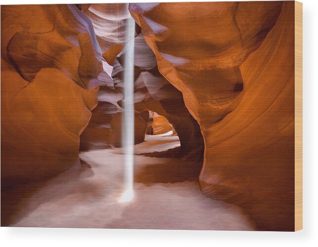 Antelope Canyon Wood Print featuring the photograph Shine #1 by Ryan Heffron
