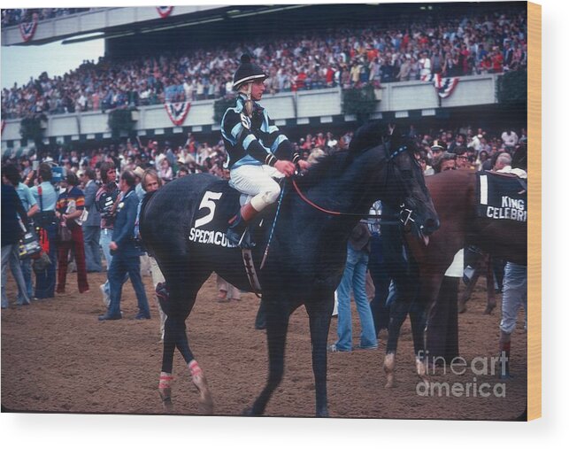 Spectacular Bid Wood Print featuring the photograph Spectacular Bid #1 by Marc Bittan