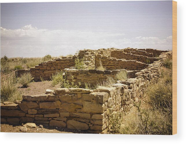 Southwest Wood Print featuring the photograph Tales of the Past #1 by Judy Hall-Folde