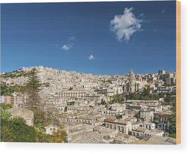 Architecture Wood Print featuring the photograph Traditional Houses Of Modica In Sicily Italy #1 by JM Travel Photography