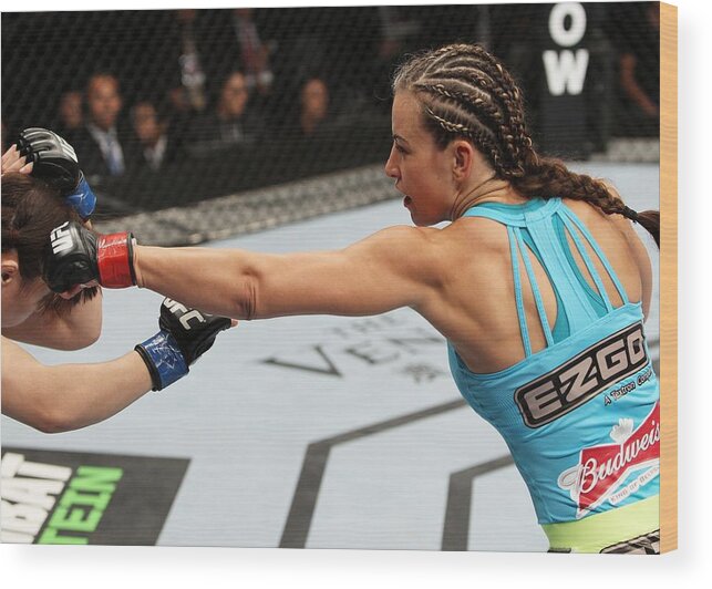 Event Wood Print featuring the photograph Ufc Fight Night Nakai V Tate #1 by Mitch Viquez/zuffa Llc