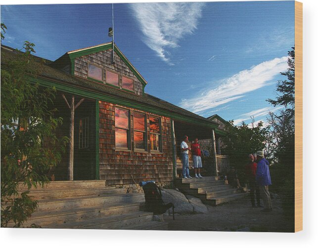 Zealand Falls Wood Print featuring the photograph Zealand Falls Hut #1 by Ken Stampfer