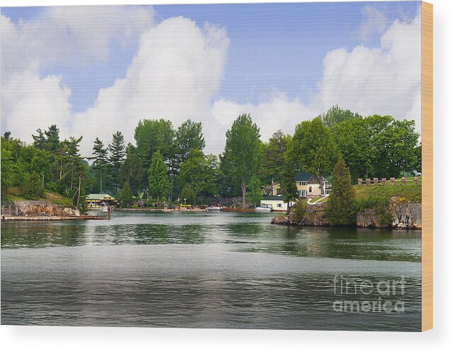 Canada Wood Print featuring the photograph 1000 Islands Homes by Brenda Kean
