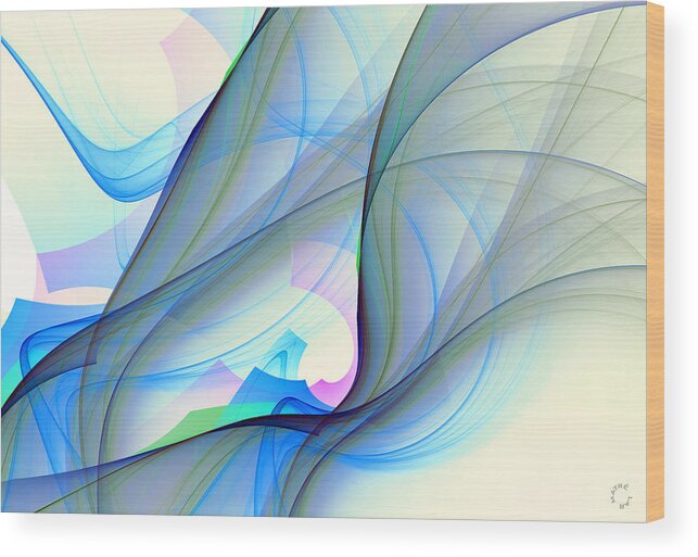 Abstract Art Wood Print featuring the digital art 1042 by Lar Matre