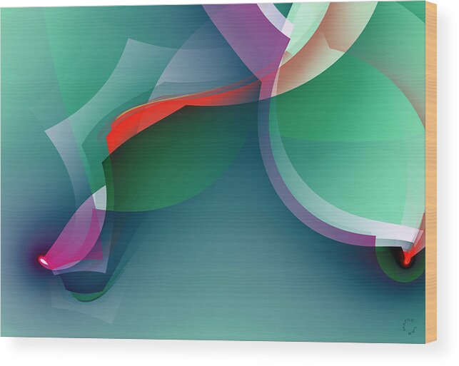 Abstract Art Wood Print featuring the digital art 1078 by Lar Matre