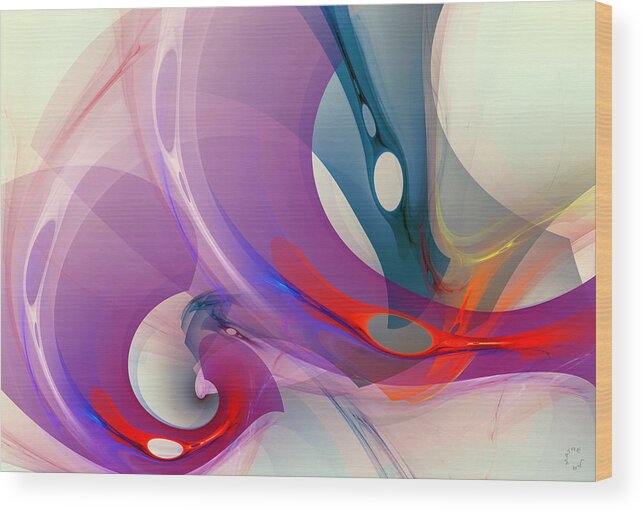 Abstract Art Wood Print featuring the digital art 1088 by Lar Matre