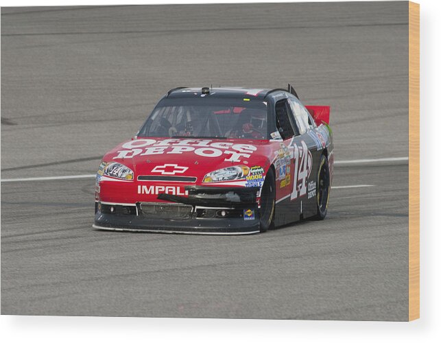  Nascar Wood Print featuring the photograph 14 Tony Stewart Car by Kevin Cable