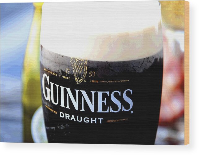 Guiness Wood Print featuring the photograph 1759 Pint by Norma Brock