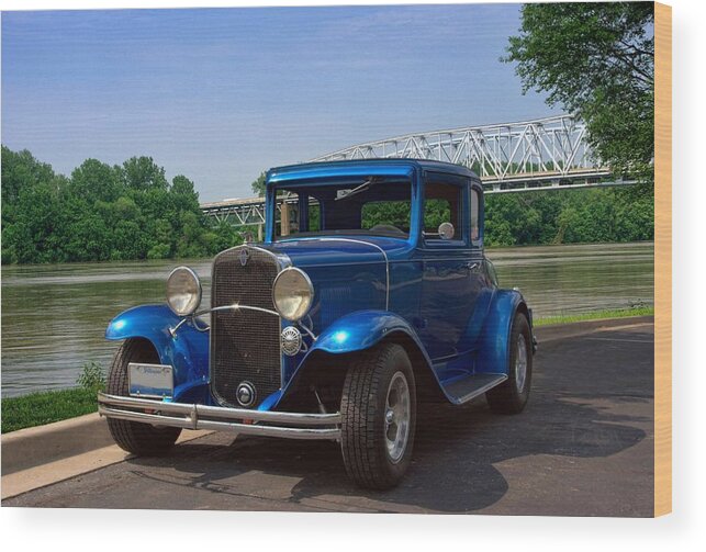 1929 Chevrolet Wood Print featuring the photograph 1929 Chevrolet Coupe Hot Rod by Tim McCullough