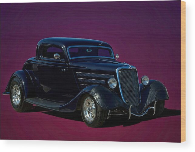 1934 Ford Wood Print featuring the photograph 1934 Ford 3 Window Coupe Hot Rod by Tim McCullough