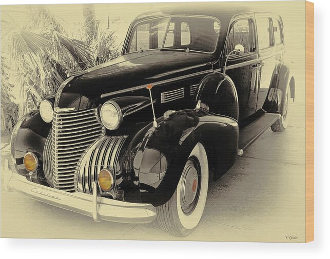 Caddy Wood Print featuring the photograph 1940 Cadillac Limo by Tony Grider