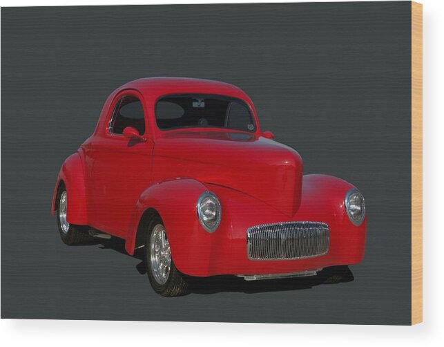 1940 Wood Print featuring the photograph 1940 Willys Hot Rod by Tim McCullough