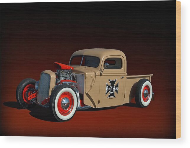 1946 Wood Print featuring the photograph 1946 Ford Hot Rod Pickup by Tim McCullough