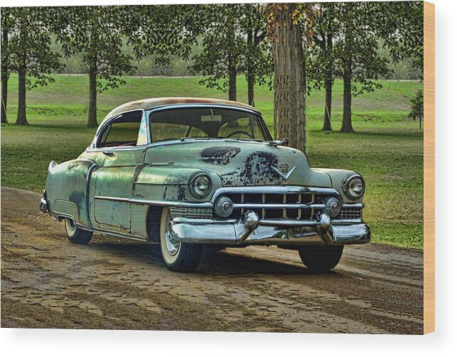 1951 Wood Print featuring the photograph 1951 Cadillac by Tim McCullough