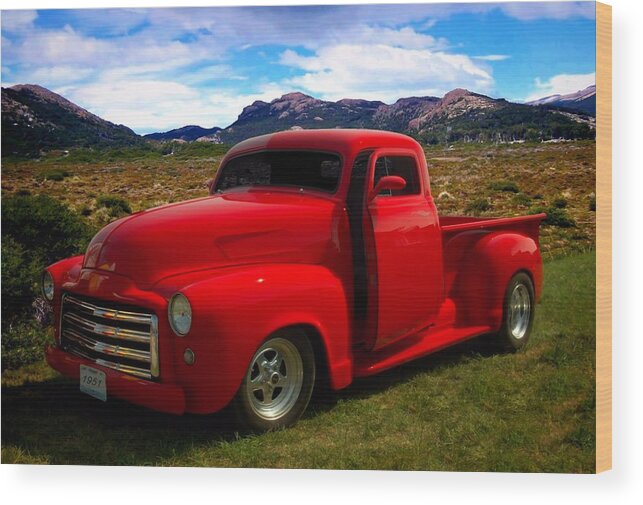 1951 Wood Print featuring the photograph 1951 GMC Custom Pickup Truck by Tim McCullough