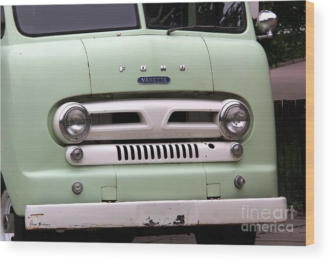 Ford Wood Print featuring the photograph 1954 Ford Vanette by Yumi Johnson