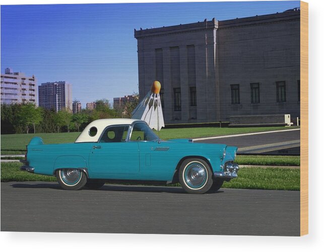 1956 Wood Print featuring the photograph 1956 Thunderbird by Tim McCullough