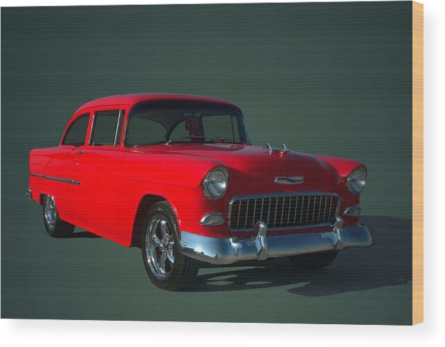 1955 Wood Print featuring the photograph 1955 Chevrolet #2 by Tim McCullough