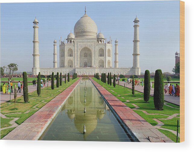 Agra Wood Print featuring the photograph Asia, India, Uttar Pradesh, Agra #2 by Steve Roxbury