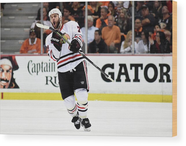 Playoffs Wood Print featuring the photograph Chicago Blackhawks V Anaheim Ducks - #2 by Harry How