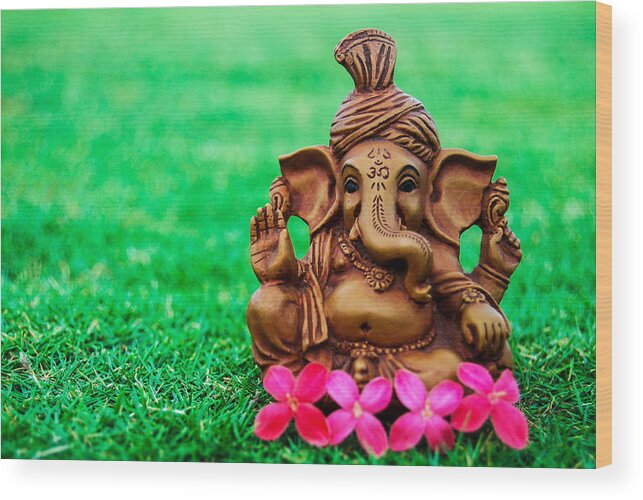 Hinduism Wood Print featuring the photograph Ganesha #2 by Neha Gupta