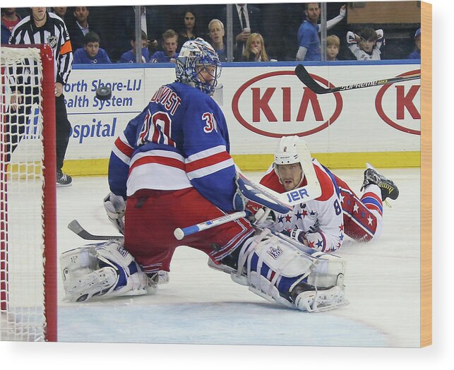 Playoffs Wood Print featuring the photograph Washington Capitals V New York Rangers #2 by Bruce Bennett