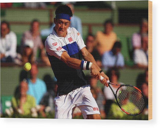 Tennis Wood Print featuring the photograph 2015 French Open - Day Ten by Dan Istitene