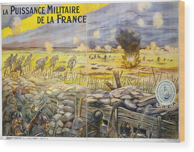 1918 Wood Print featuring the painting World War I French Poster #25 by Granger