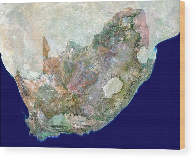 South Africa Wood Print featuring the photograph South Africa #3 by Planetobserver/science Photo Library