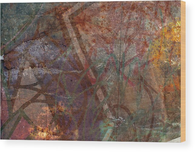 Urban Wood Print featuring the photograph Graffiti Rust #7 by Prince Andre Faubert