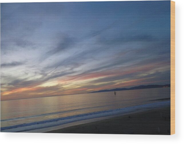 Landscape Wood Print featuring the photograph Sundown at Redondo #7 by Marian Jenkins