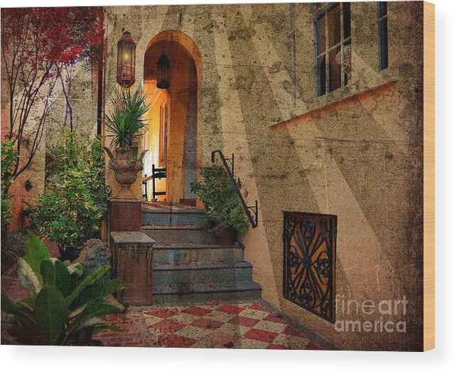 Textures Wood Print featuring the photograph A Charleston Garden by Kathy Baccari