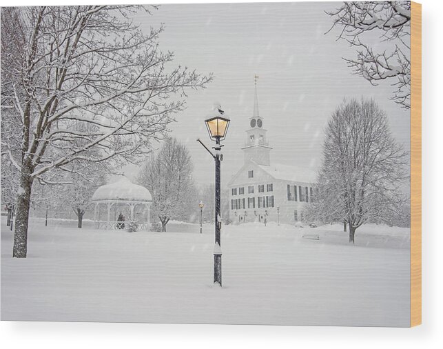 Rindge Wood Print featuring the photograph A Light in the Storm by Gordon Ripley