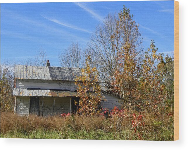 Abandoned Home Wood Print featuring the photograph Abandoned Forever by Kim Galluzzo