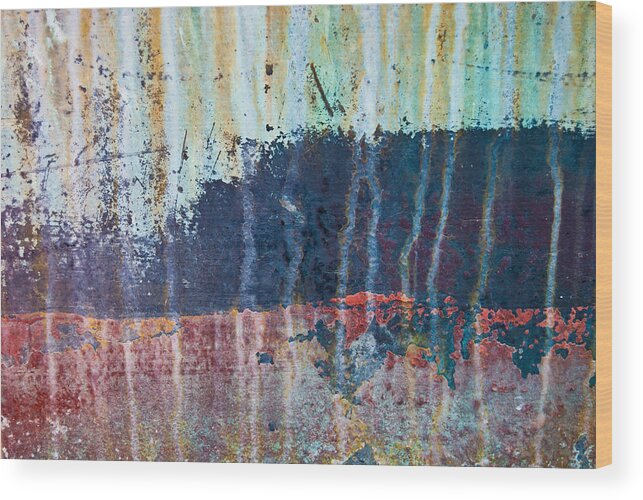 Industrial Wood Print featuring the photograph Abstract Landscape by Jani Freimann