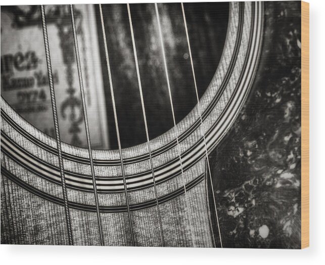 Guitar Wood Print featuring the photograph Acoustically Speaking by Scott Norris