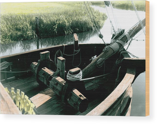 Boats Wood Print featuring the photograph Adventurer by Jean Wolfrum