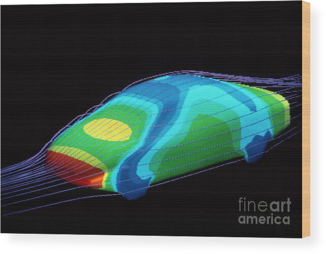 Computer Wood Print featuring the photograph Aerodynamics in Car Design by Hank Moragn