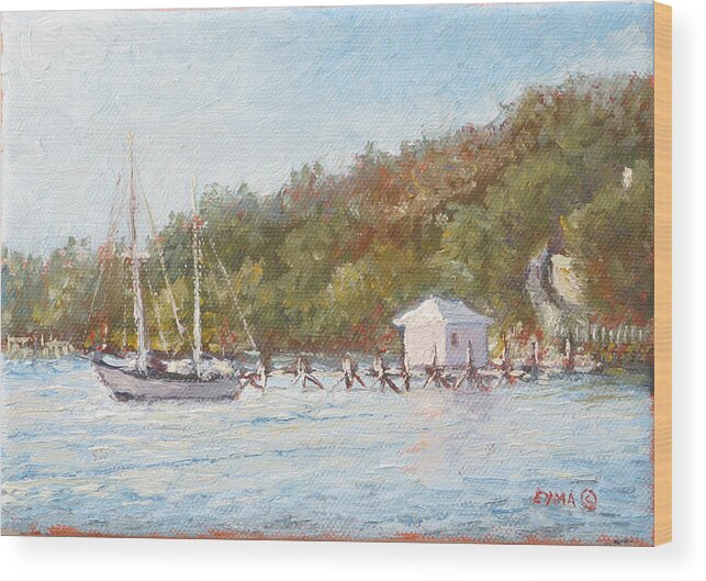 Afternoon On The Bay Wood Print featuring the painting Afternoon On The Bay by Ritchie Eyma