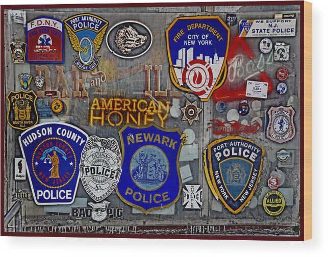 Firemen Wood Print featuring the photograph All American Bar by Gary Keesler