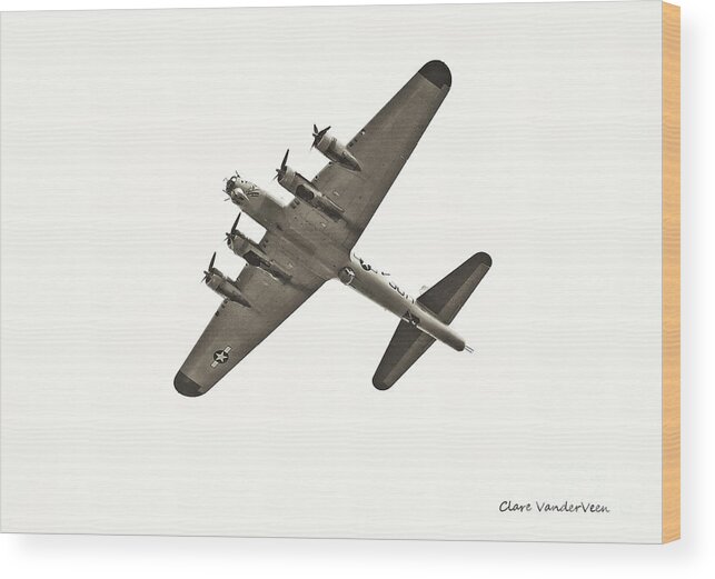 Aluminum Overcast Wood Print featuring the photograph Aluminum Overcast by Clare VanderVeen