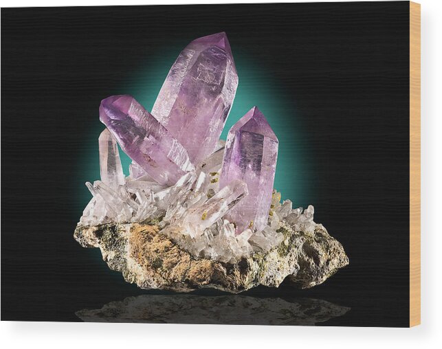 Amethyst Wood Print featuring the photograph Amethyst by E.r. Degginger
