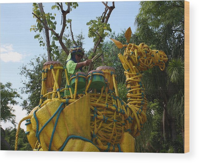 Disney Wood Print featuring the photograph Animal Kingdom Camel by David Nicholls