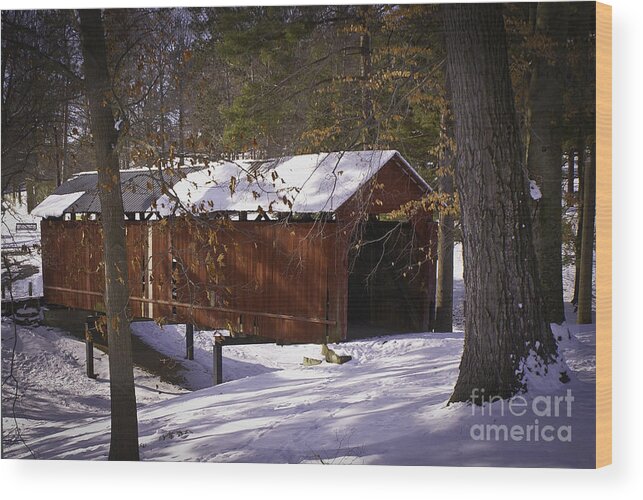 Americana Wood Print featuring the photograph Armstrong Covered Bridge 35-30-12 by Robert Gardner