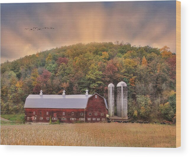 Barn Wood Print featuring the photograph Autumn in Wellsboro by Lori Deiter