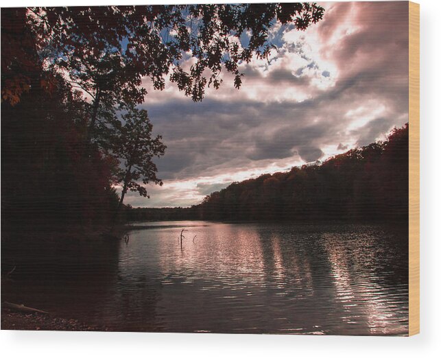 Ohio Wood Print featuring the photograph Autumn Light by Haren Images- Kriss Haren