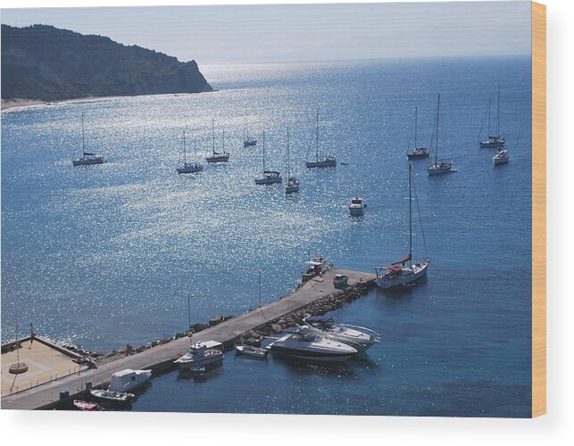 Blue Water At Noon Wood Print featuring the photograph Bay of Porto by George Katechis