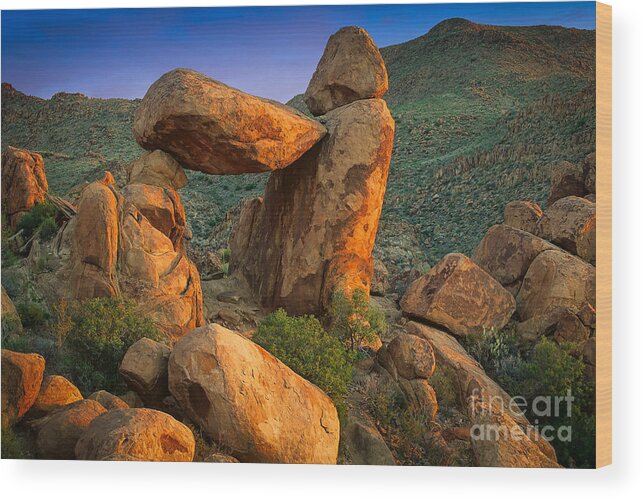 America Wood Print featuring the photograph Big Bend Window Rock by Inge Johnsson