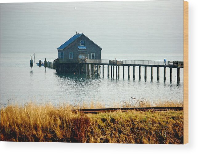 Boathouse Wood Print featuring the photograph Boathouse by Mamie Gunning