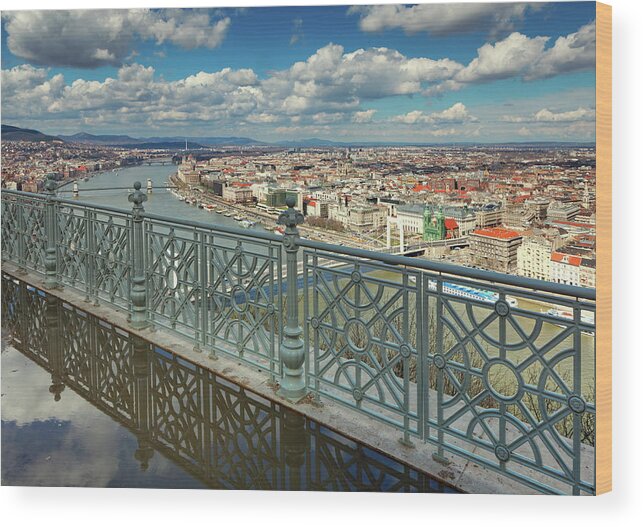 Outdoors Wood Print featuring the photograph Budapest Cityscape by Mammuth